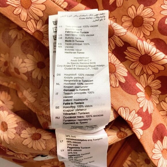 NWOT SANDRO PASCALINE DAISY POLKA DOTS FLARED MIDI SKIRT IN PINK - M (SANDRO 2) - Picture 10 of 10